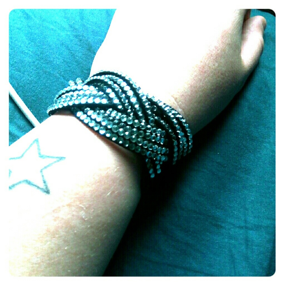 Black Sparkle Wrap Bracelet